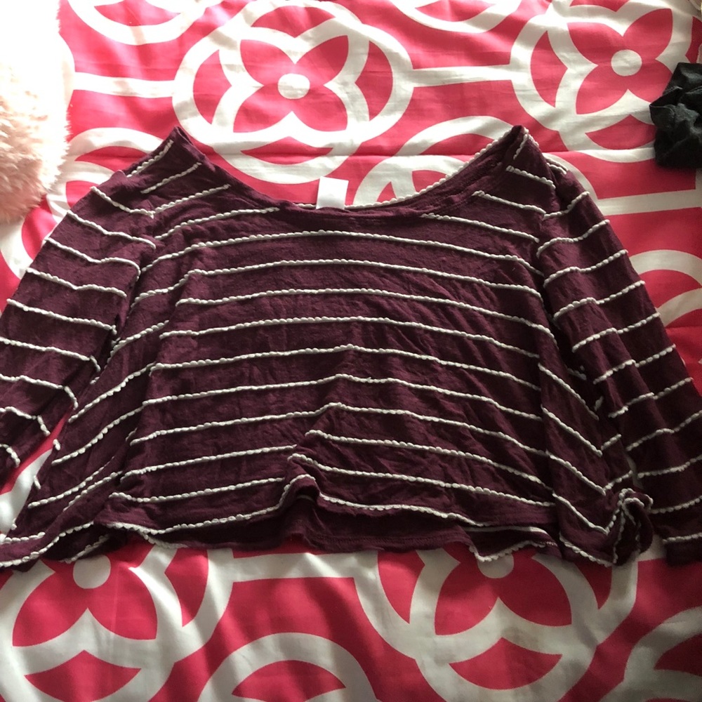 Maroon off the shoulder Nordstrom top